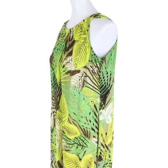 Dressbarn Maxi Dress Sleeveless Green Floral Sz 8 - Picture 4 of 9